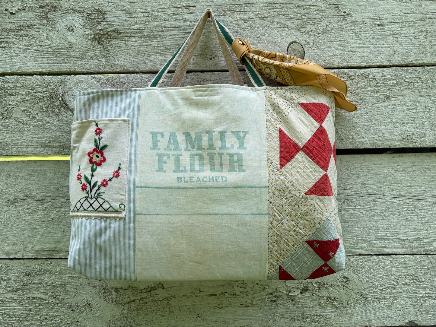 Strawberry Vintage Fabric Tote