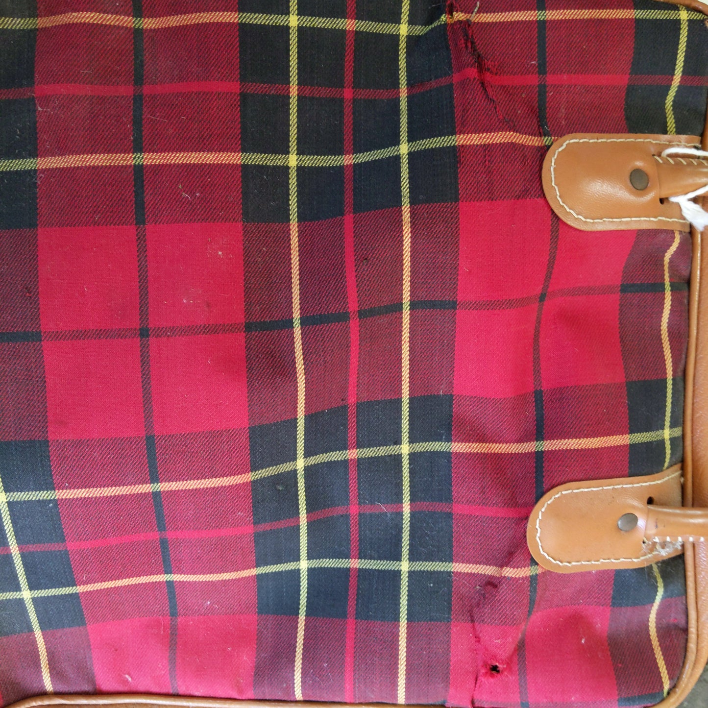 Plaid tote bag, vintage