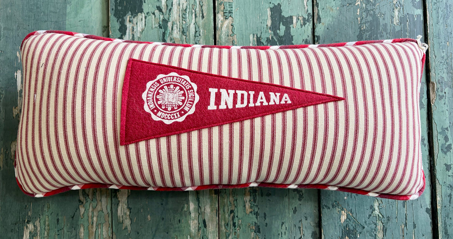 University of Indiana Vintage Pennant Pillow