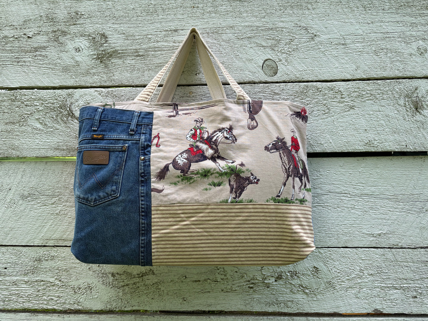 Western Vintage Fabric Tote