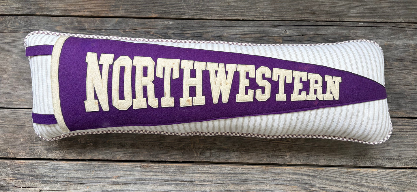 Northwestern University Vintage Pennant Pillow