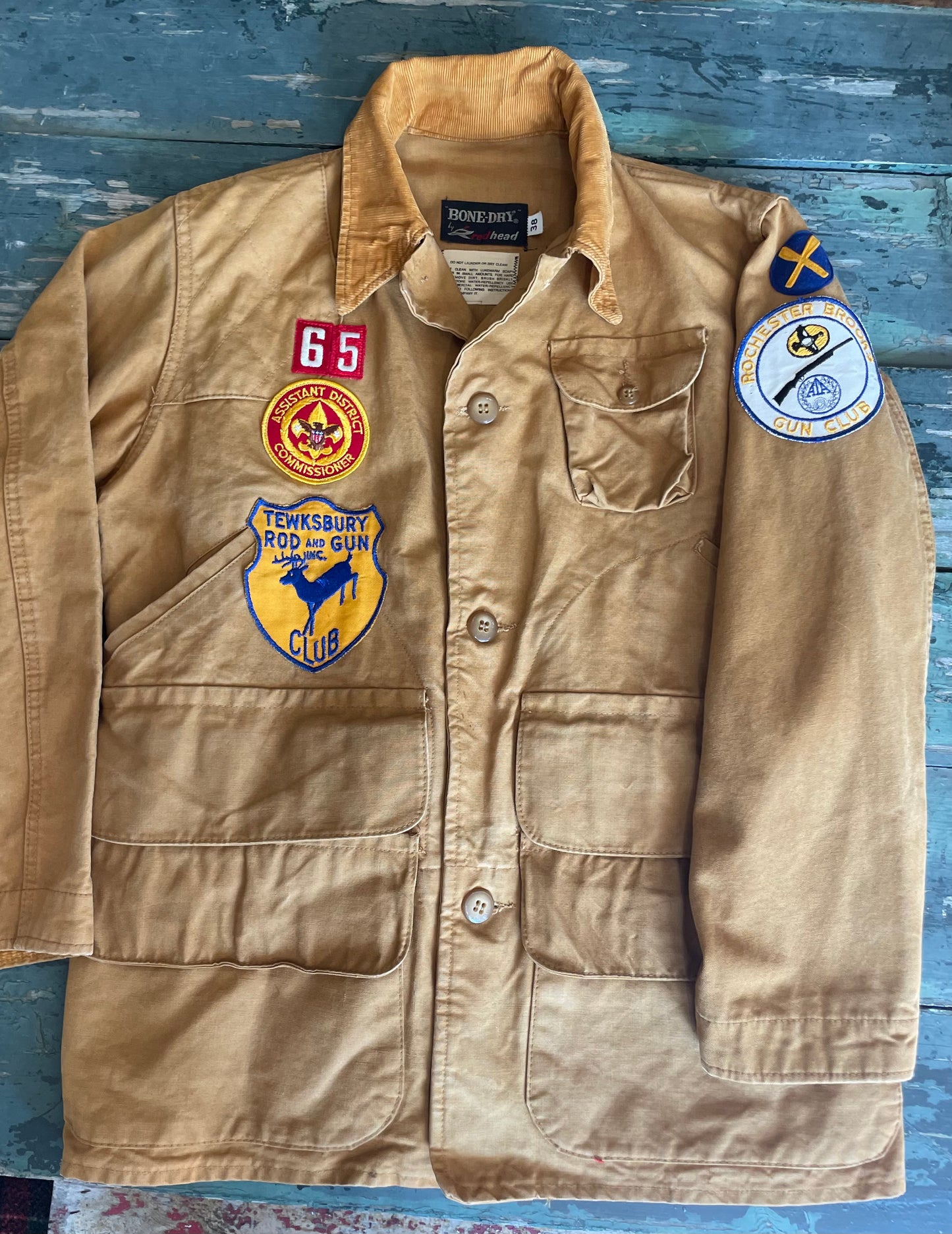 Canvas Hunting Jacket with Vintage Patches