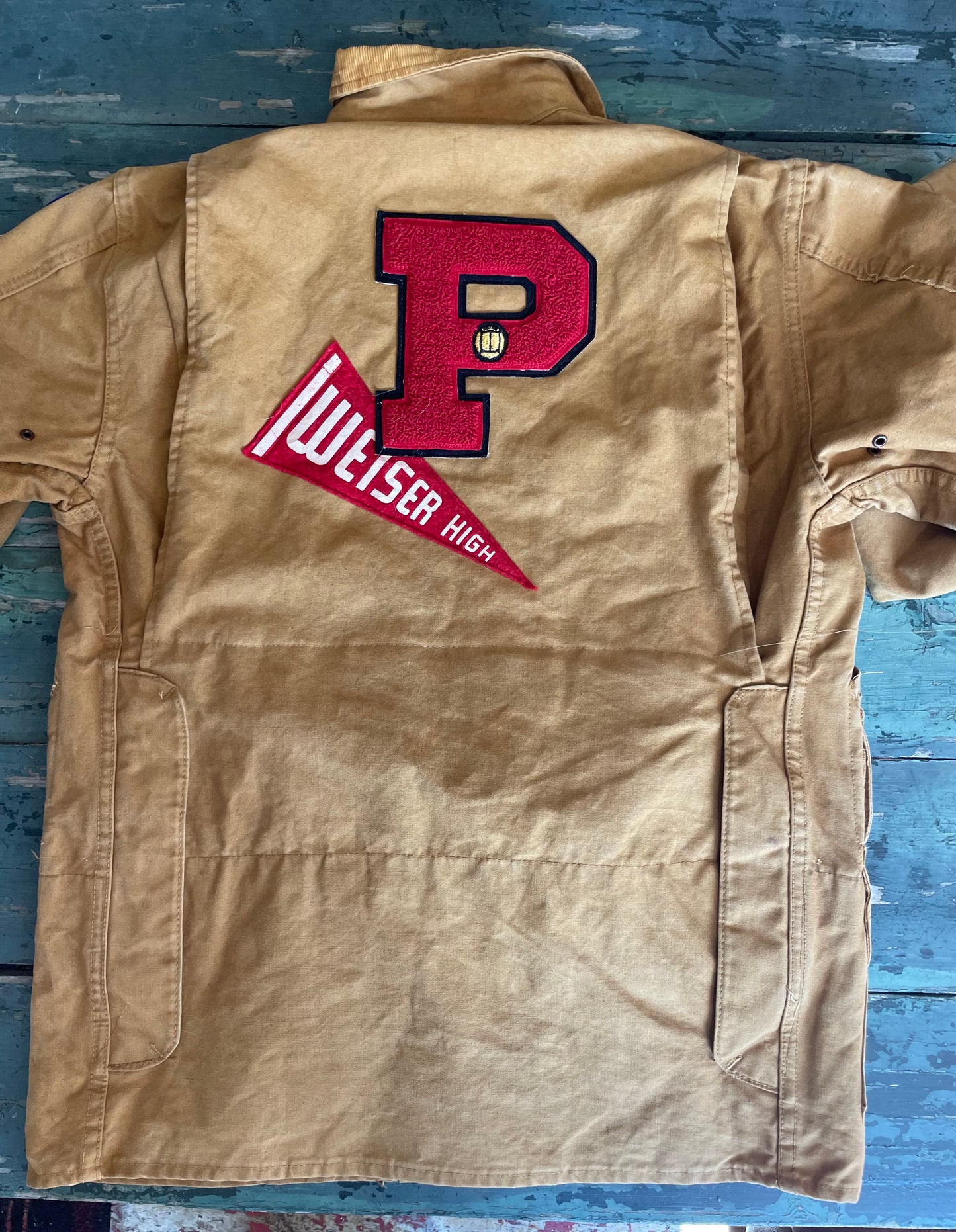 Canvas Hunting Jacket with Vintage Patches