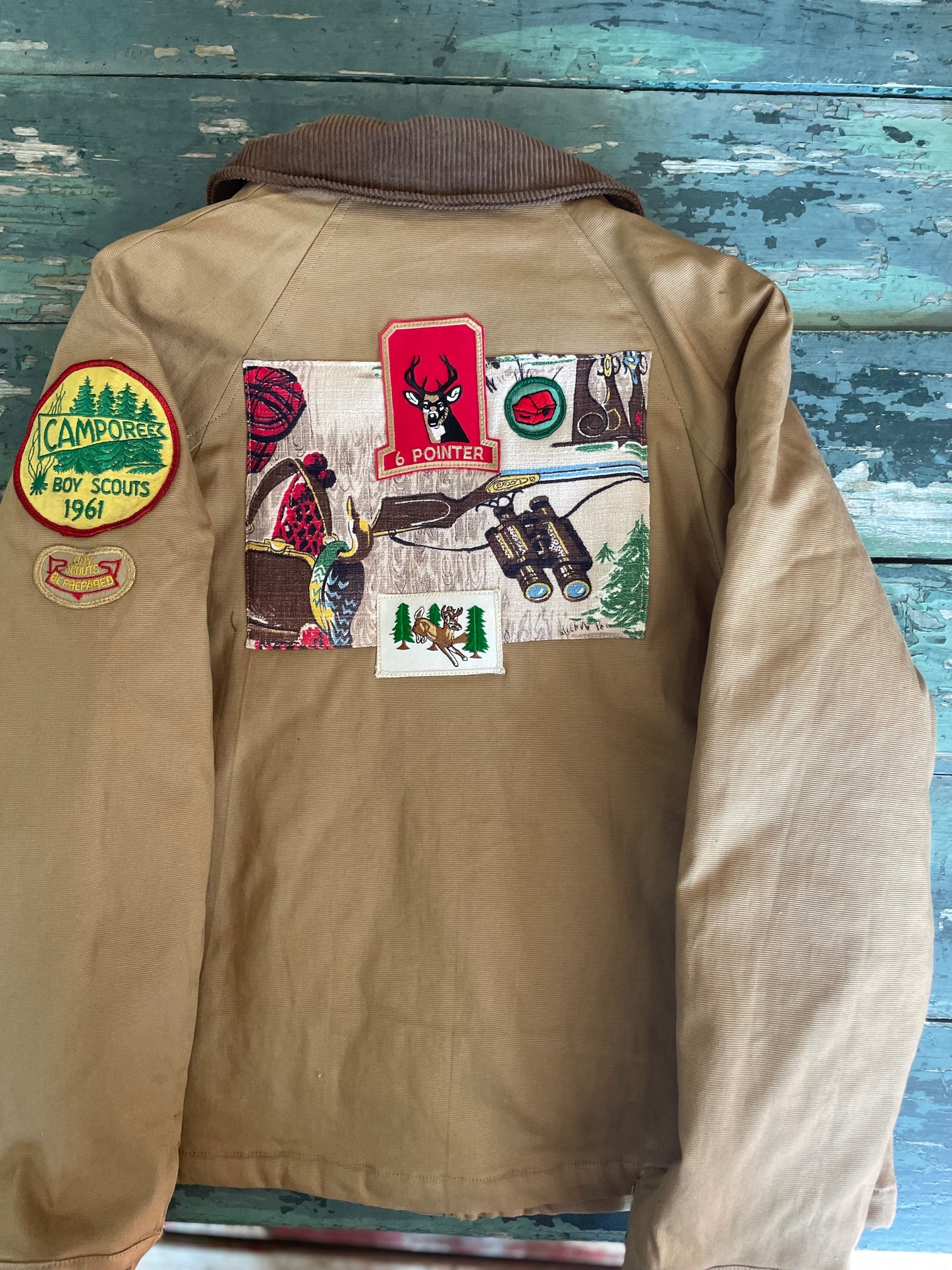 Field Jacket with Vintage Patches