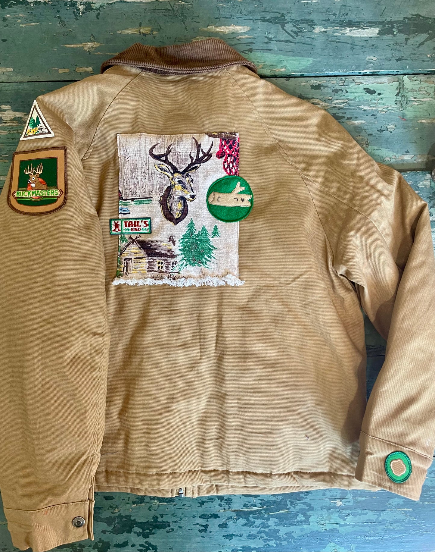 Field Jacket with Vintage Patches