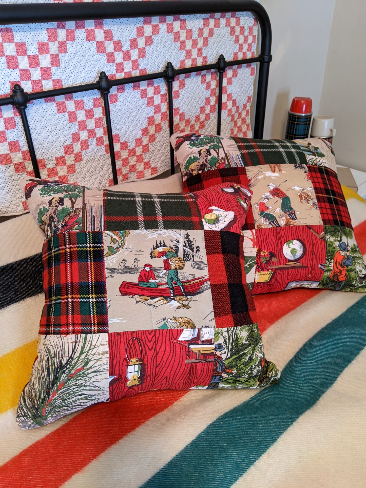 Camp Vintage Patchwork Pillow