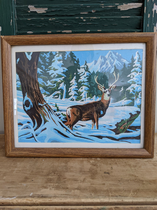 Paint by Number Deer in Winter