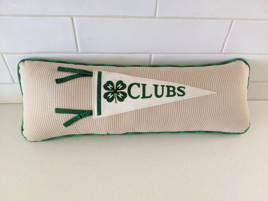 4-H clubs vintage pennant pillow