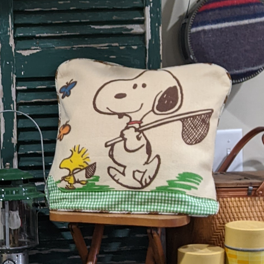 Snoopy Catching Butterflies with Woodstock