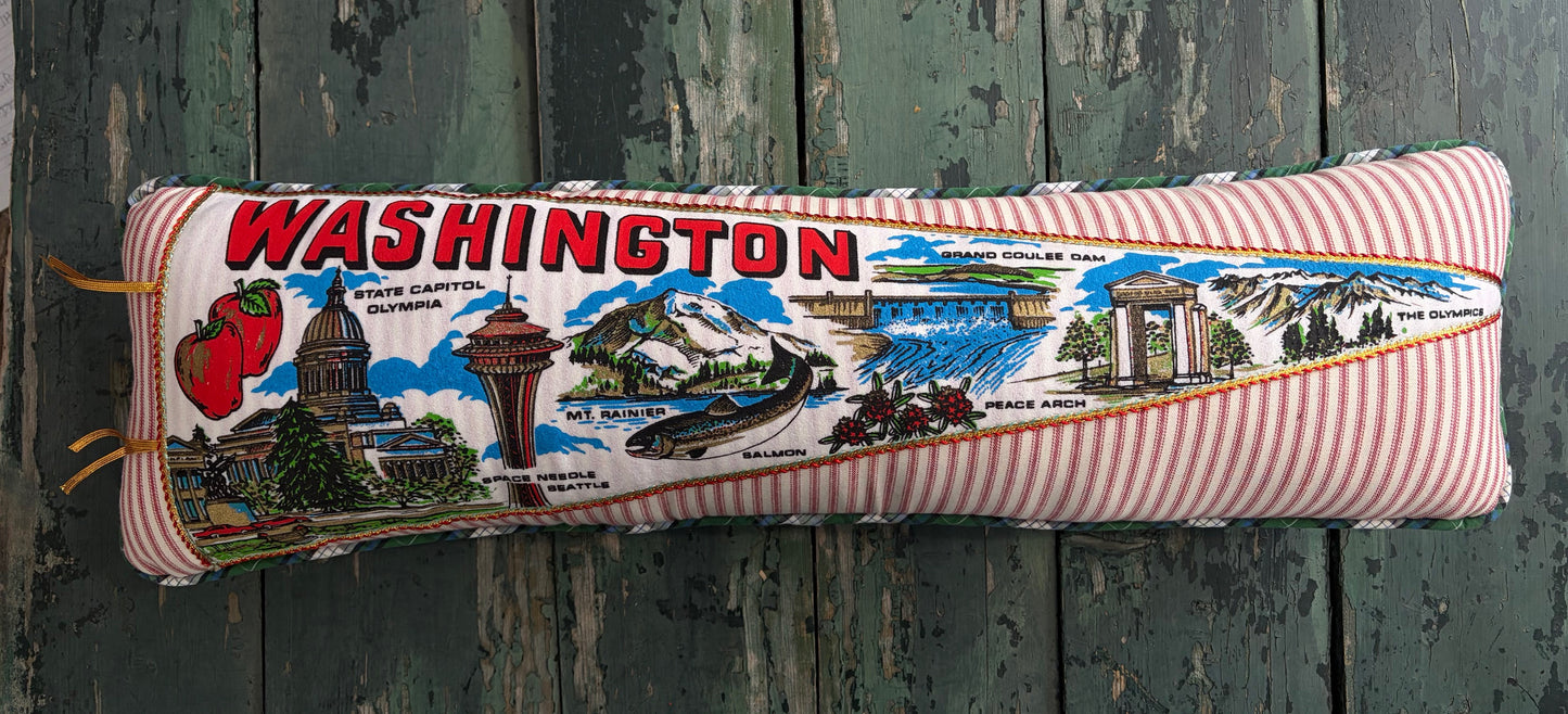 Washington Vintage Pennant Pillow
