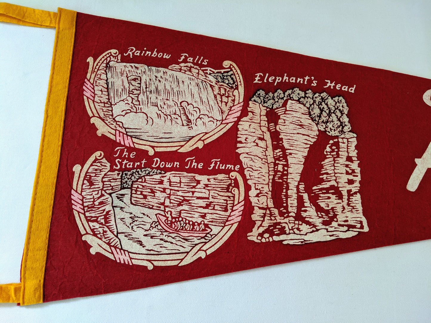 New York Ausable Chasm Vintage Pennant