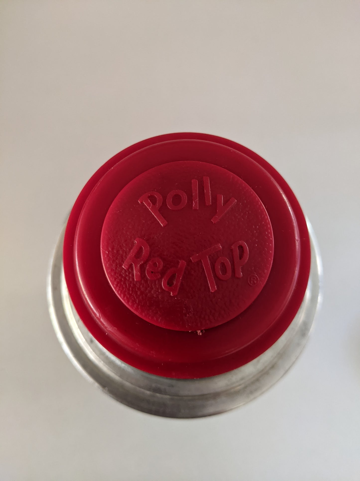 Thermos silver with red cap