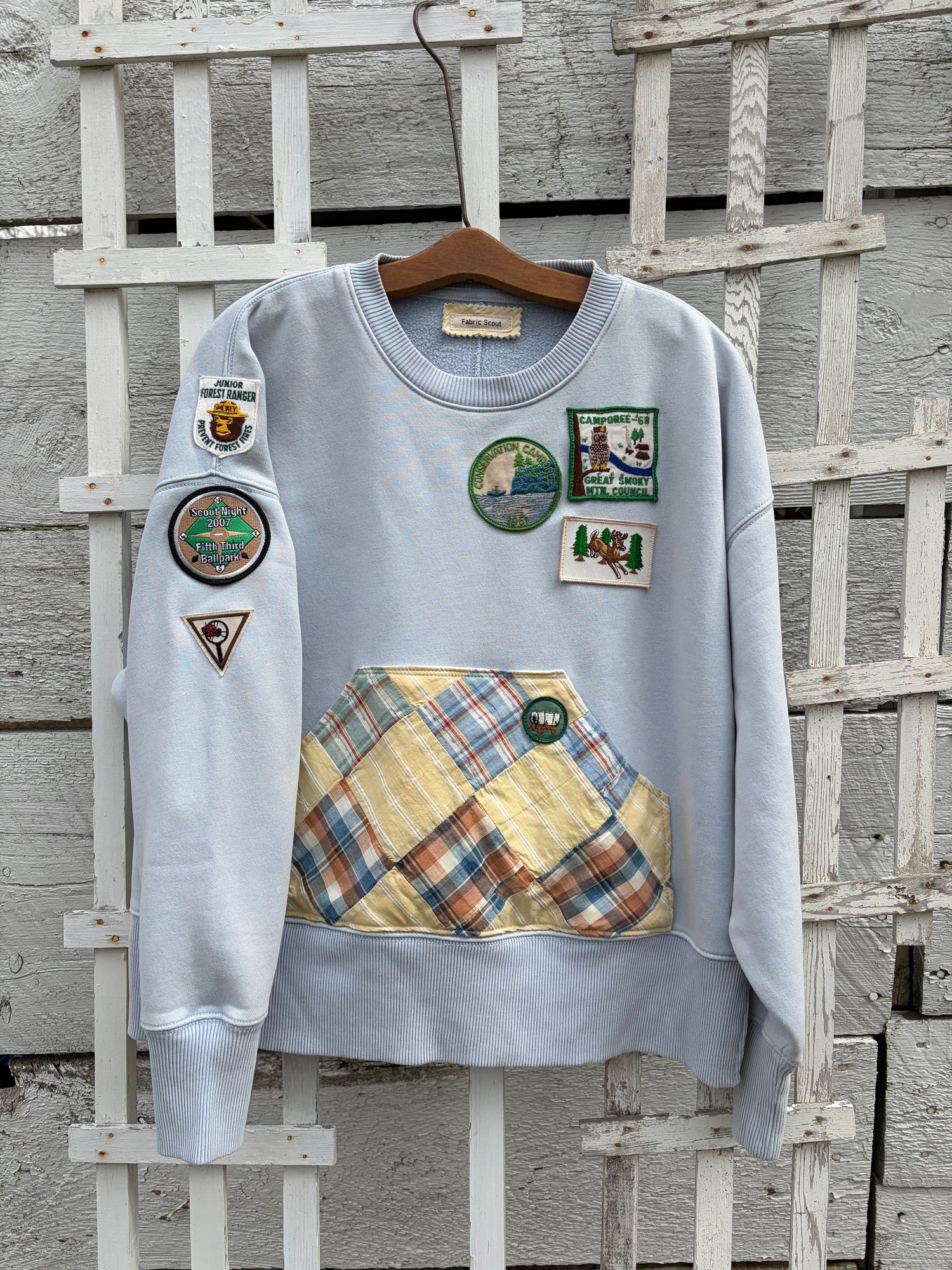 Sweatshirts with Vintage Patches and Quilt