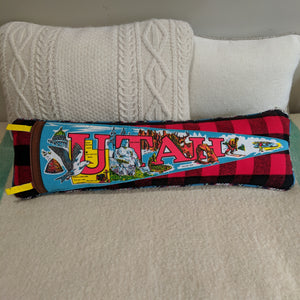 Utah vintage pennant pillow