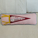 Freedom Train vintage pennant pillow