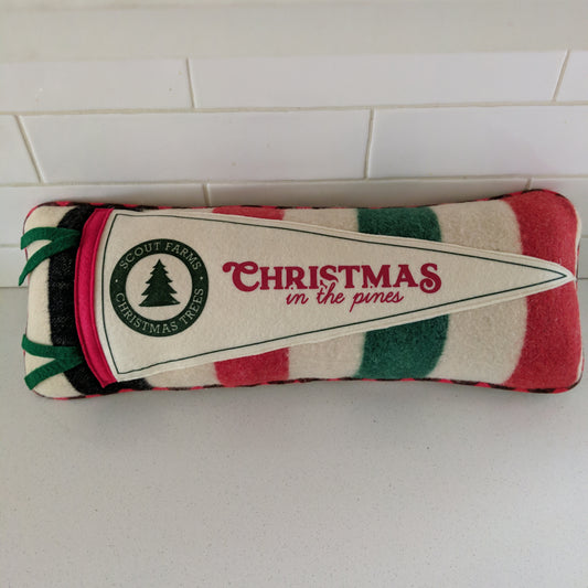 Christmas Scout Farms Pennant Pillow