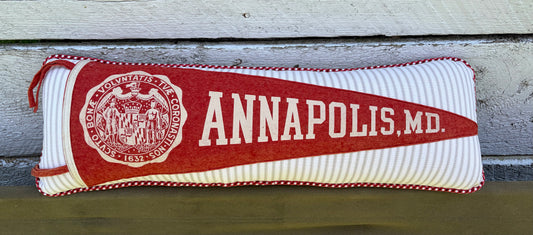 United States Naval Academy Vintage Pennant Pillow