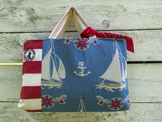 Nautical Vintage Fabric Tote