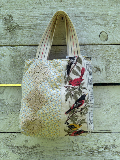 Vintage Avian Calendar Tote