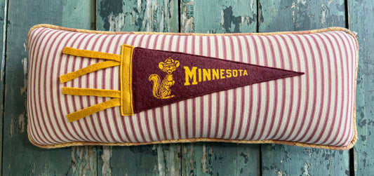 University of Minnesota Vintage Pennant Pillow