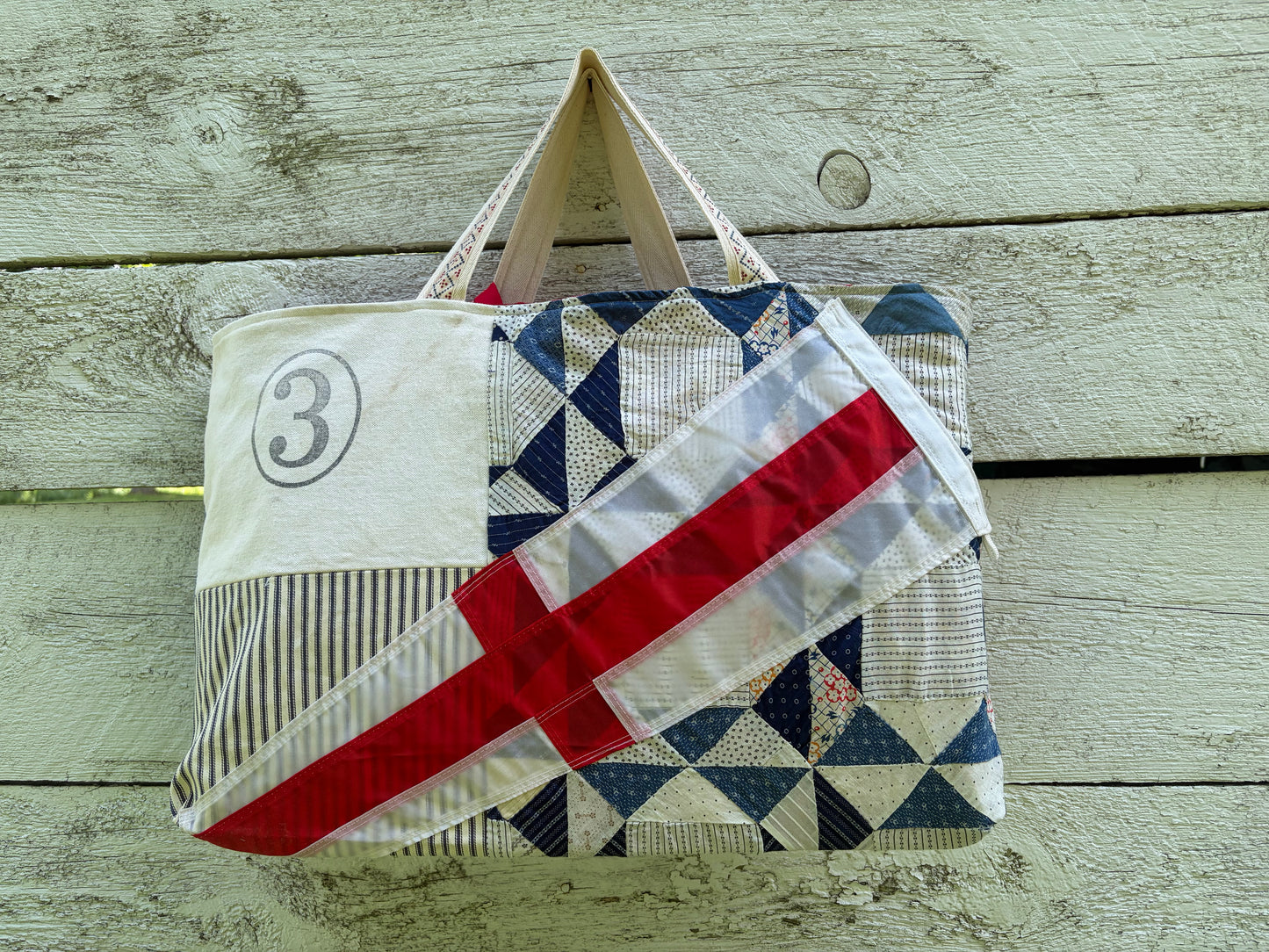 Nautical Vintage Fabric Tote