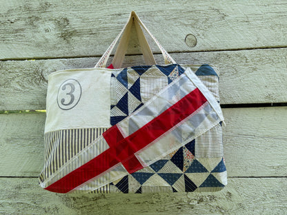 Nautical Vintage Fabric Tote