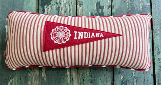 University of Indiana Vintage Pennant Pillow
