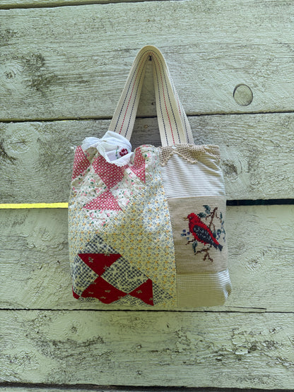 Vintage Avian Calendar Tote