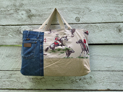 Western Vintage Fabric Tote