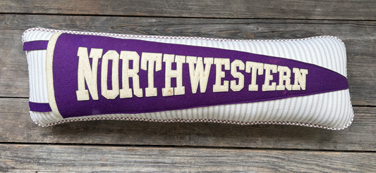 Northwestern University Vintage Pennant Pillow