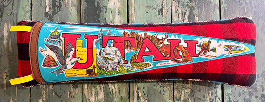 Utah Vintage Pennant Pillow