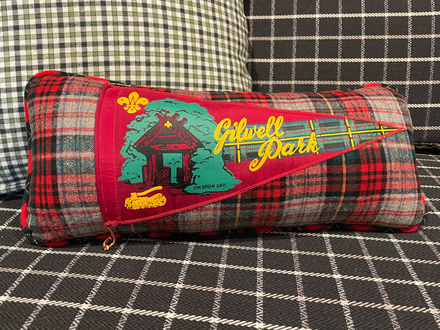Gilwell Park Vintage Boy Scout Penant Pillow