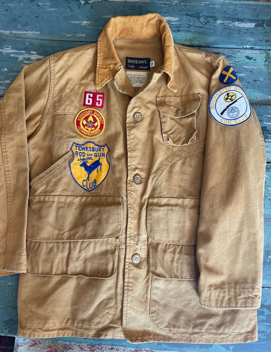 Canvas Hunting Jacket with Vintage Patches