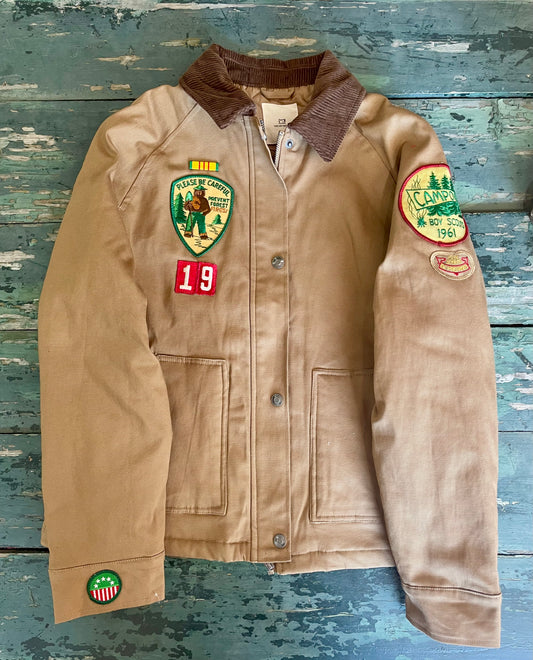 Field Jacket with Vintage Patches