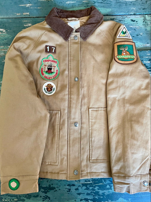 Field Jacket with Vintage Patches