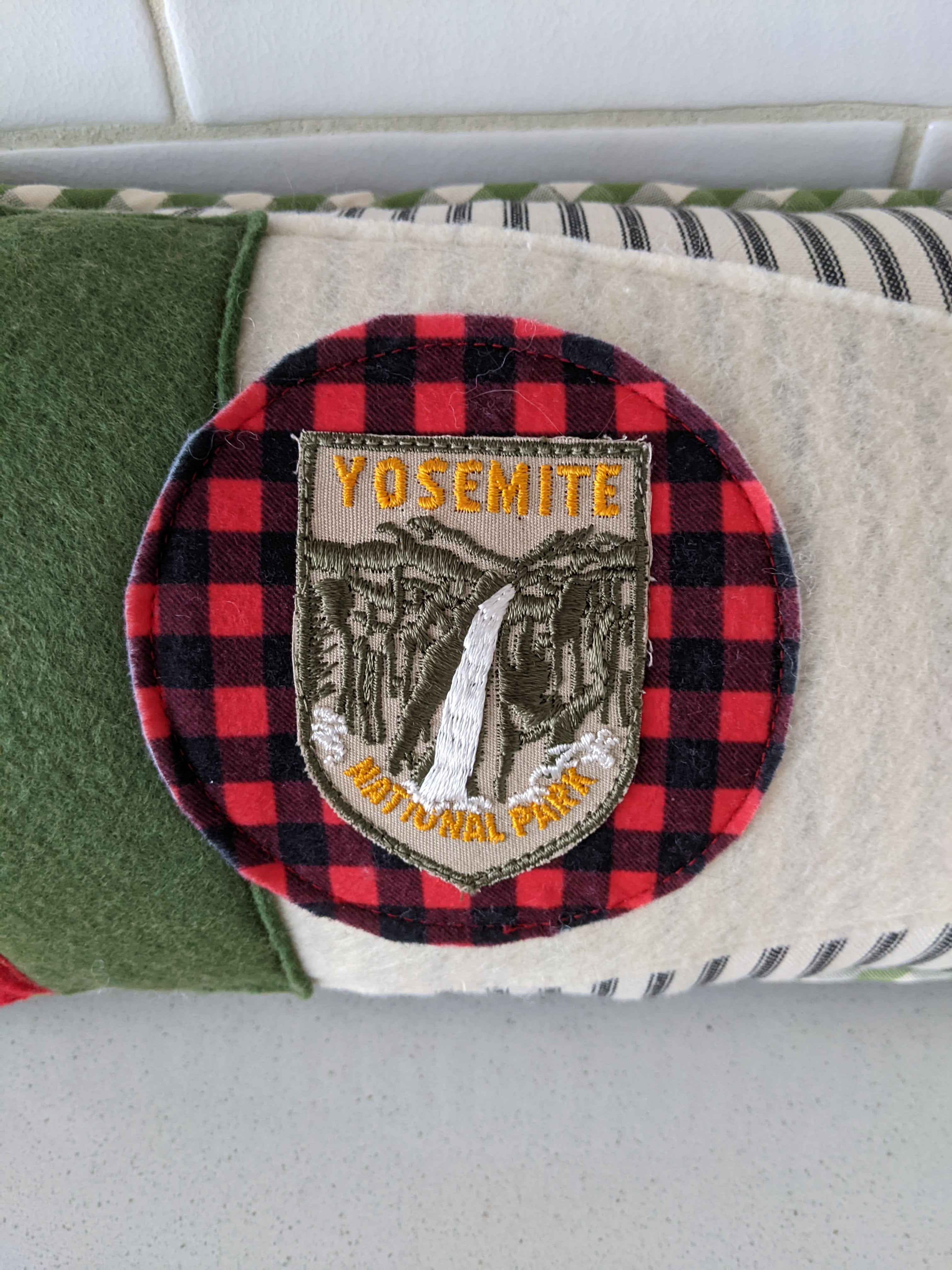 Yosemite Vintage Patch pennant pillow