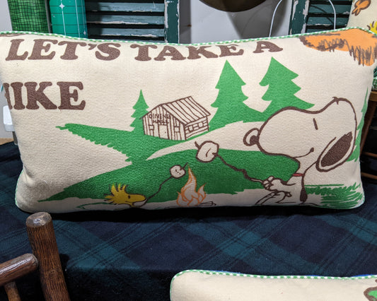 Snoopy "Let's take a Hike" pillow