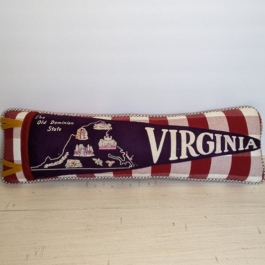 Virginia Vintage Pennant Pillow