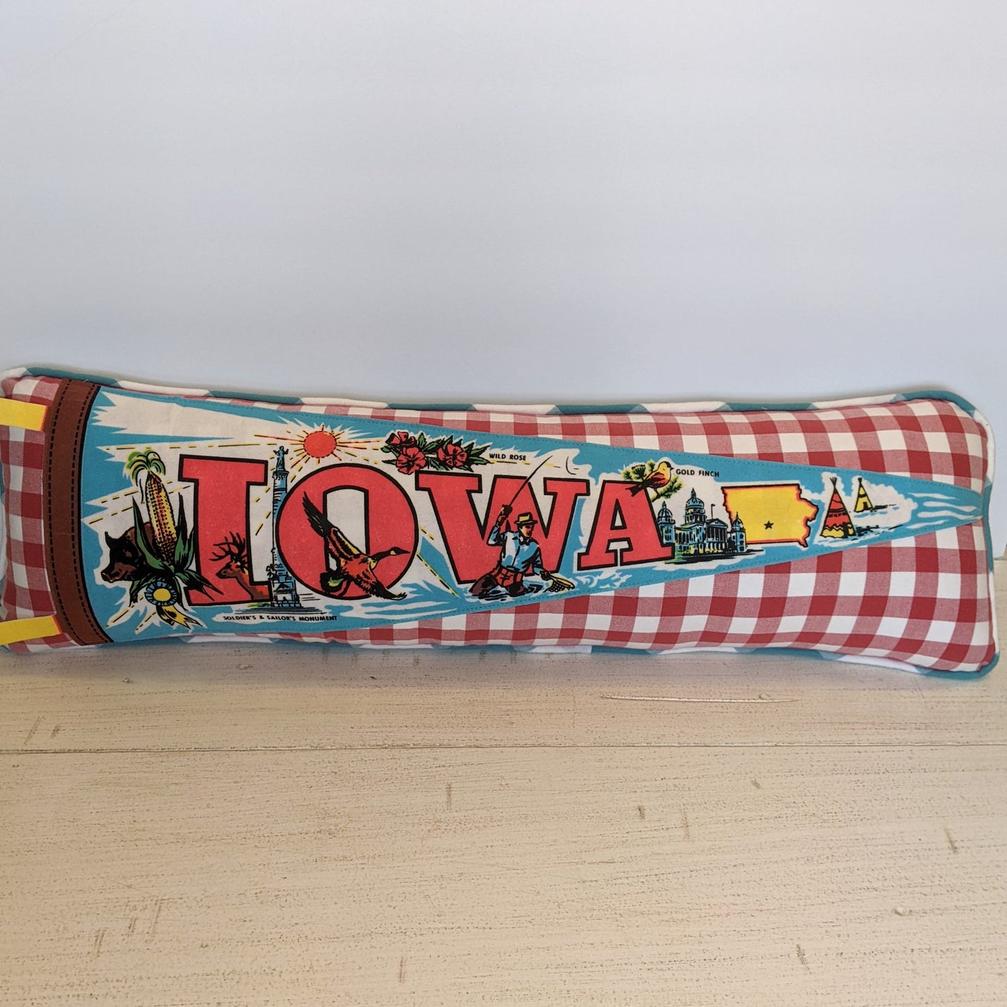 Iowa vintage Pennant Pillow