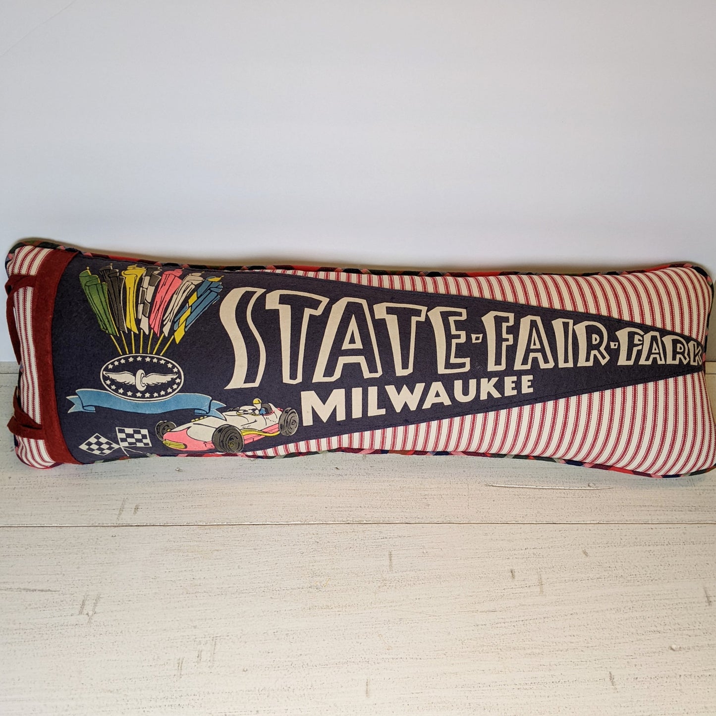 Milwaukee State Fair Vintage Pennant Pillow