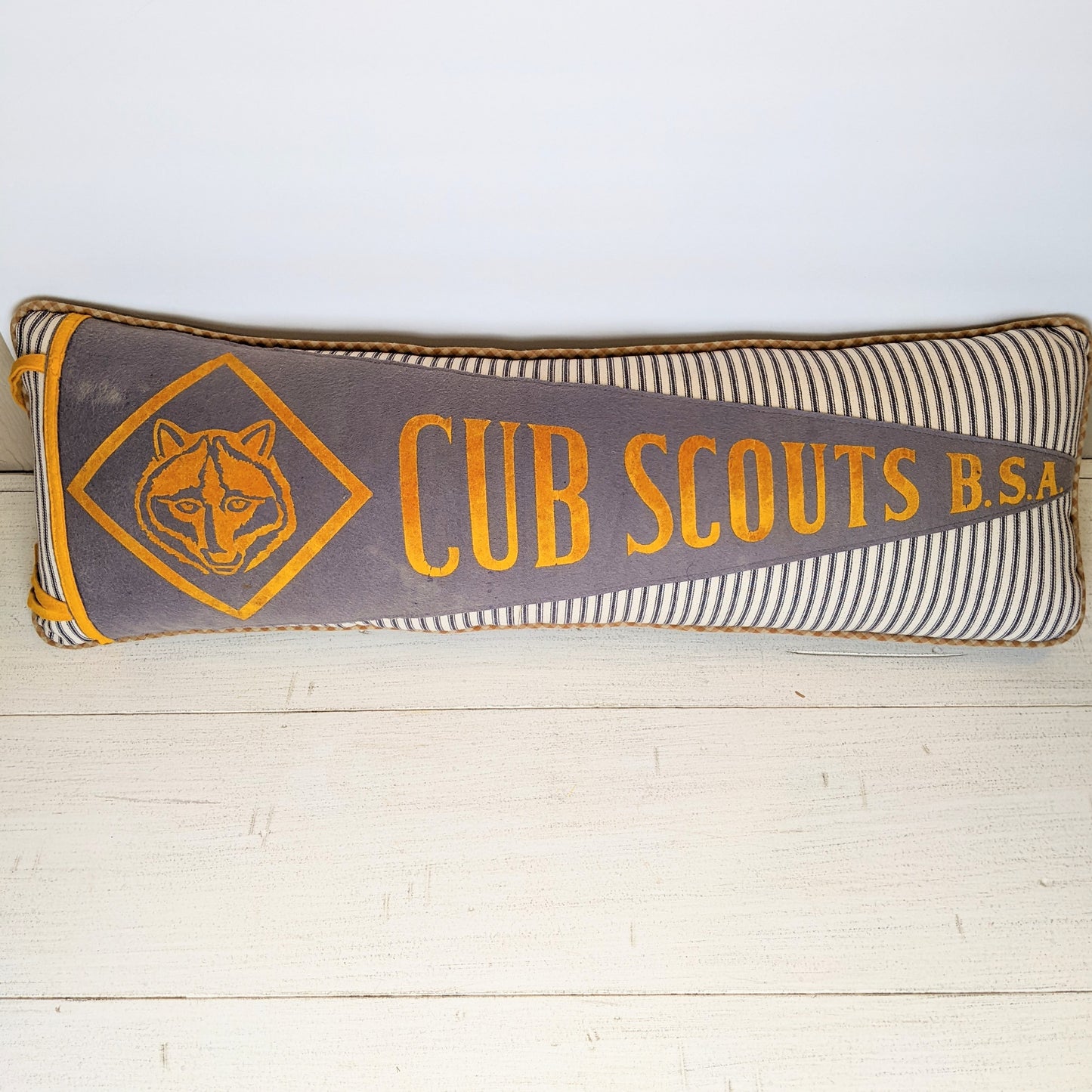 Cub Scouts vintage pennant pillow