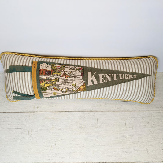 Kentucky vintage pennant pillow