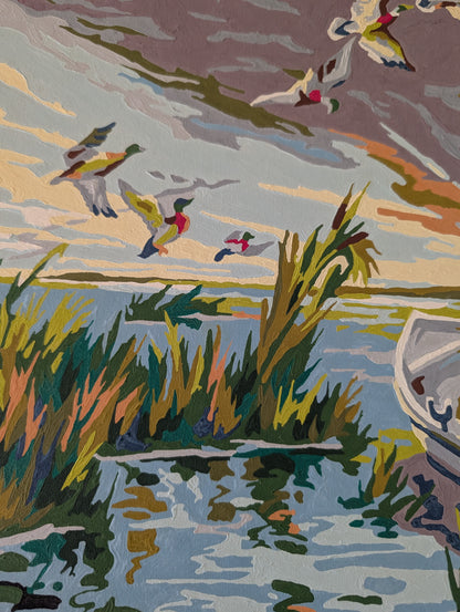 Paint by Number Duck Hunting, Vintage