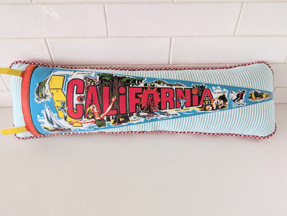 California Vintage Pennant Pillow