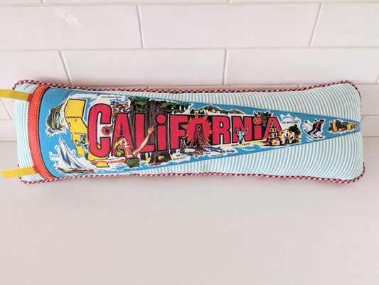 California Vintage Pennant Pillow