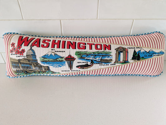 Washington State vintage Pennant Pillow