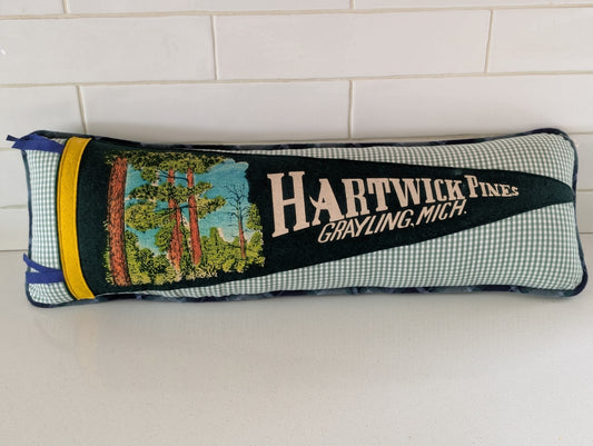 Hartwick Pines Vintage Pennant pillow