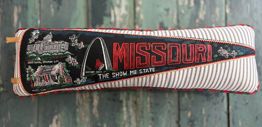Missouri Vintage Pennant Pillow