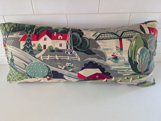 Barkcloth Vintage Fabric pillow