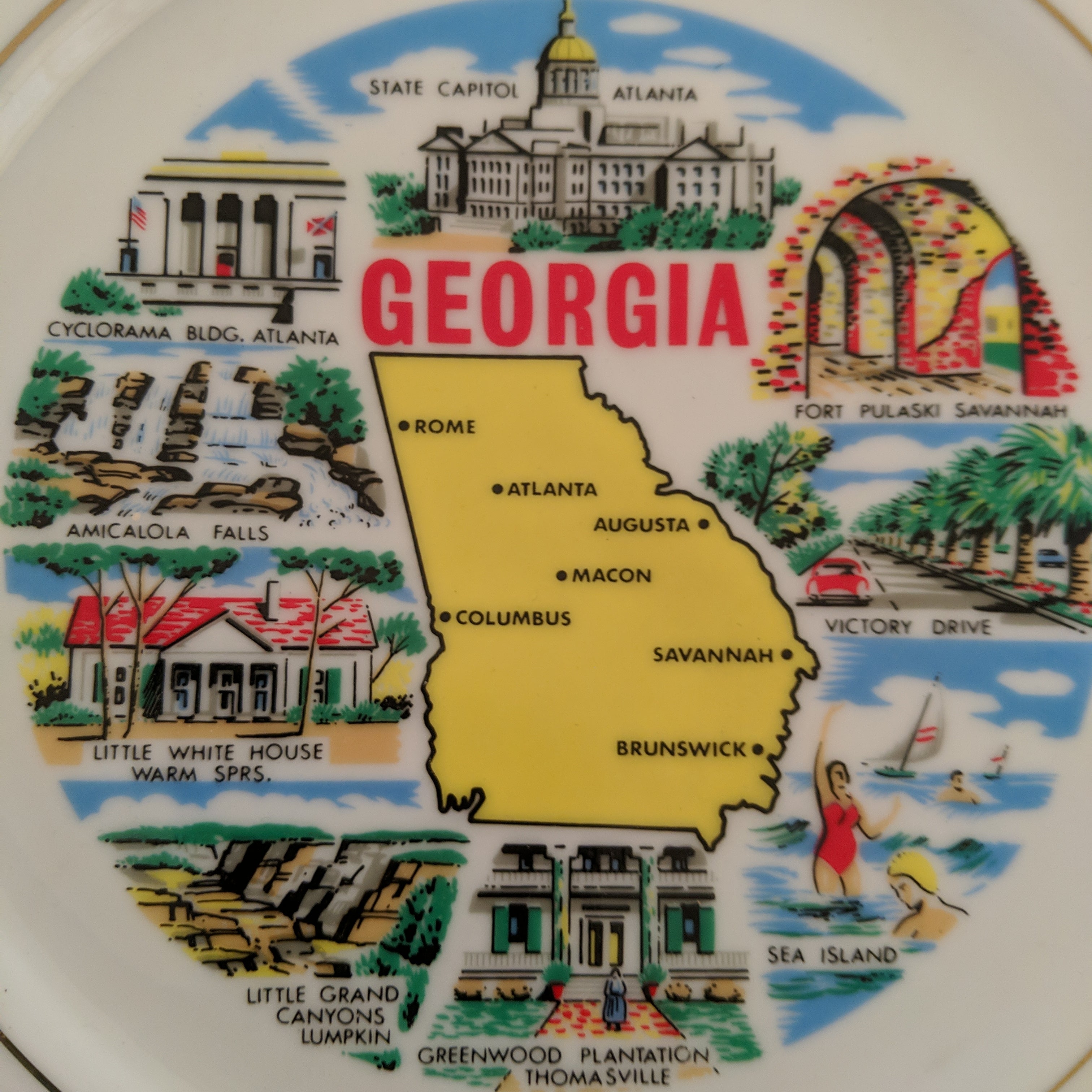 Georgia vintage plate
